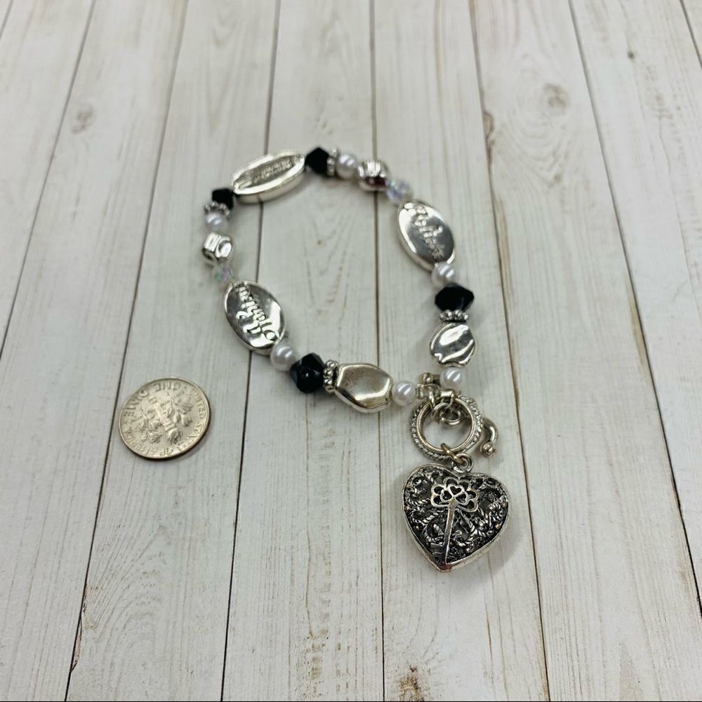 Affirmation Heart Charm Bracelet‎